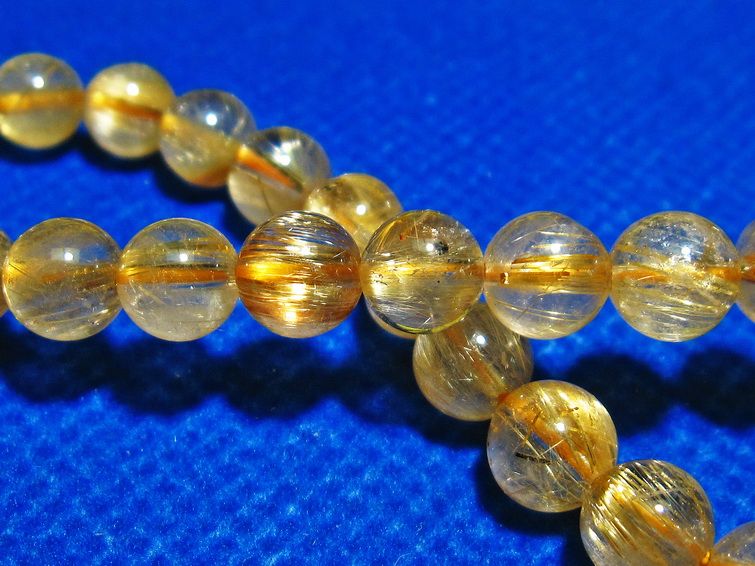 ゴールドタイチンルチル ブレスレット 7mm [T6-5212] 3枚目