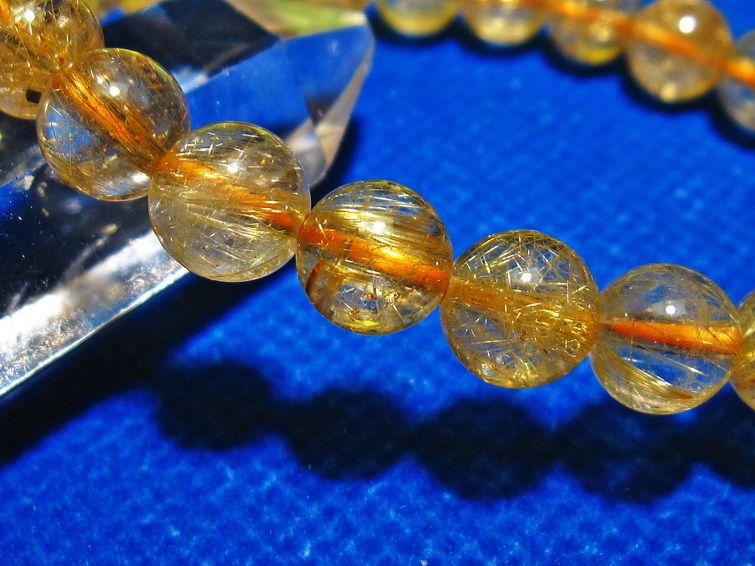 ゴールドタイチンルチル ブレスレット 8mm [T6-5231] 2枚目