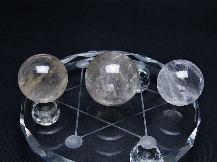 ヒマラヤ水晶 丸玉 七星陣 30mm [t602-2507] 2枚目