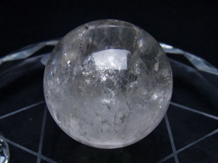 ヒマラヤ水晶 丸玉 七星陣 32mm [t602-2516] 3枚目