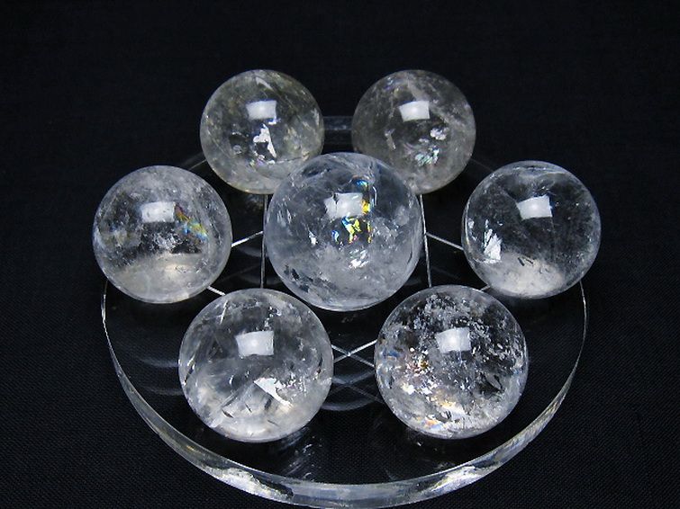 ヒマラヤ水晶 丸玉 七星陣 26mm [t602-2590] 1枚目