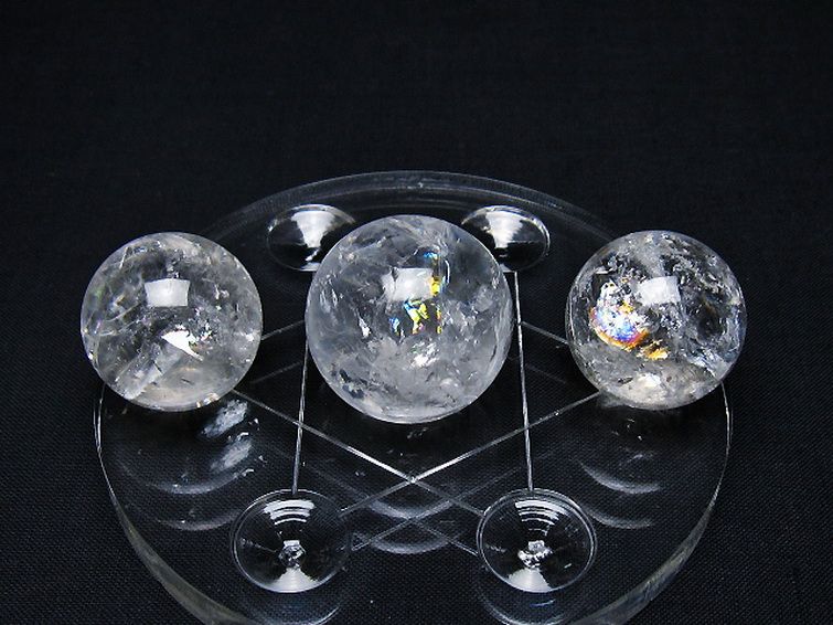 ヒマラヤ水晶 丸玉 七星陣 26mm [t602-2590] 2枚目