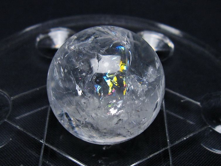 ヒマラヤ水晶 丸玉 七星陣 26mm [t602-2590] 3枚目