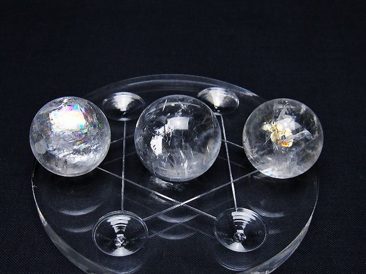 ヒマラヤ水晶 丸玉 七星陣 25mm [t602-2597] 2枚目