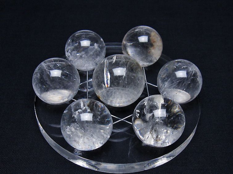 ヒマラヤ水晶 丸玉 七星陣 24mm [t602-2605] 1枚目