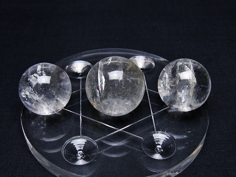 ヒマラヤ水晶 丸玉 七星陣 24mm [t602-2605] 2枚目