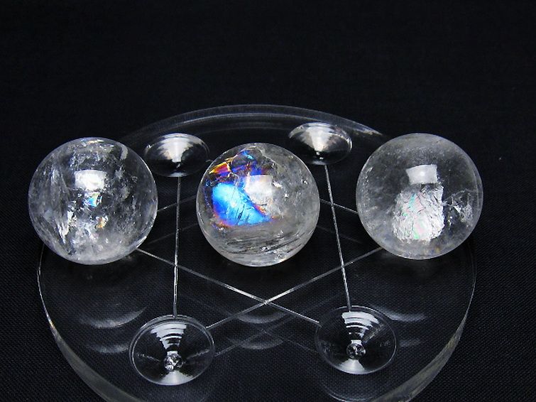 ヒマラヤ水晶 丸玉 七星陣 26mm [t602-2608] 2枚目