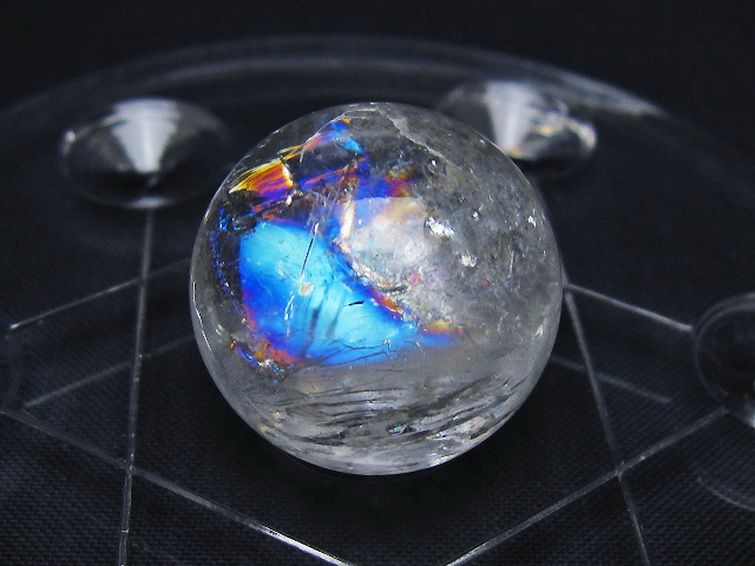 ヒマラヤ水晶 丸玉 七星陣 26mm [t602-2608] 3枚目