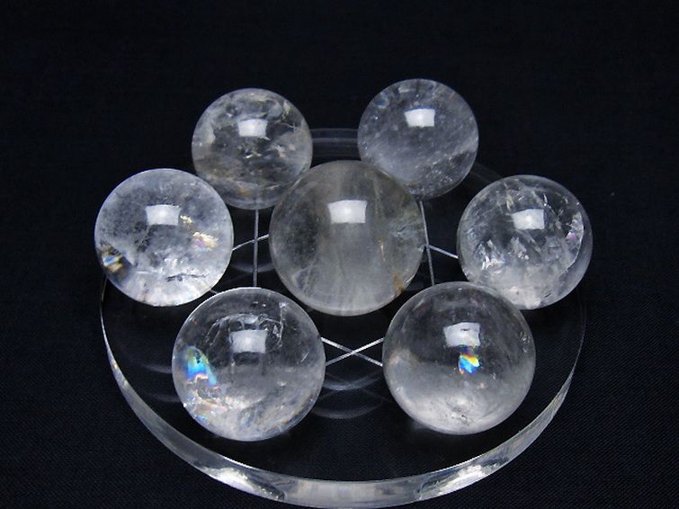 ヒマラヤ水晶 丸玉 七星陣 26mm [t602-2612] 1枚目