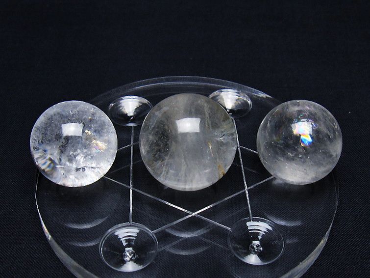 ヒマラヤ水晶 丸玉 七星陣 26mm [t602-2612] 2枚目