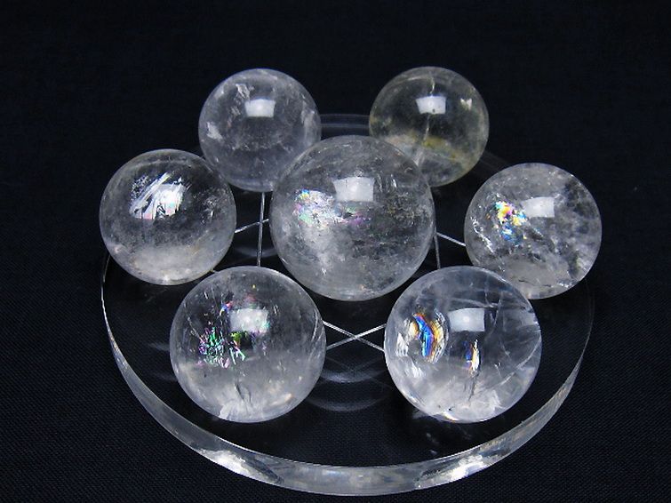 ヒマラヤ水晶 丸玉 七星陣 25mm [t602-2613] 1枚目