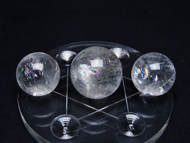 ヒマラヤ水晶 丸玉 七星陣 25mm [t602-2613] 2枚目