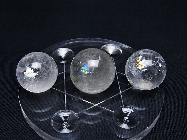 ヒマラヤ水晶 丸玉 七星陣 26mm [t602-2614] 2枚目