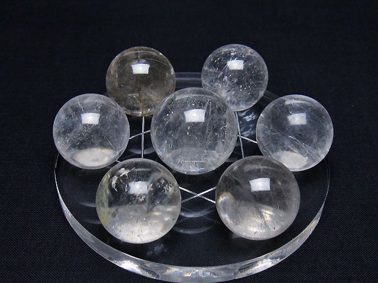 ヒマラヤ水晶 丸玉 七星陣 25mm [t602-2617] 1枚目