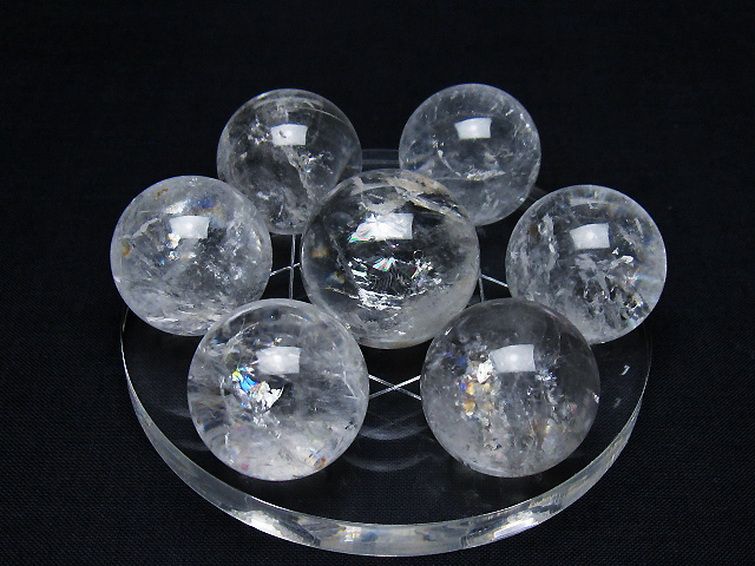 ヒマラヤ水晶 丸玉 七星陣 27mm [t602-2623] 1枚目