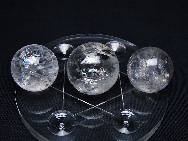 ヒマラヤ水晶 丸玉 七星陣 27mm [t602-2623] 2枚目