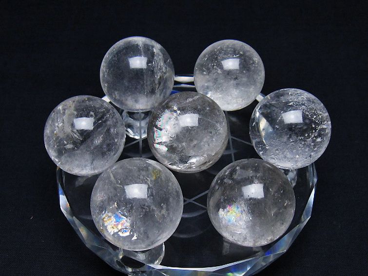 ヒマラヤ水晶 丸玉 七星陣 34mm [t602-2691] 1枚目