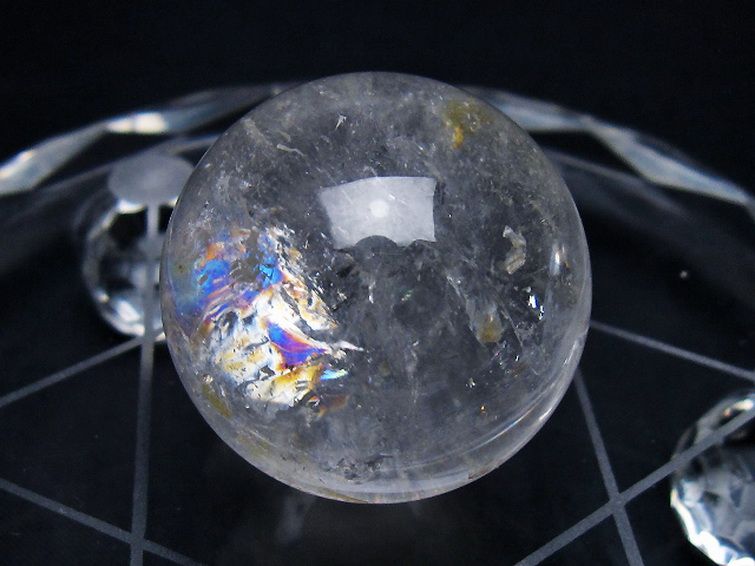 ヒマラヤ水晶 丸玉 七星陣 34mm [t602-2691] 3枚目