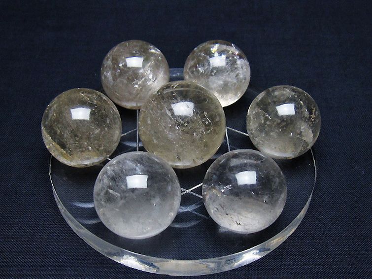 ヒマラヤ水晶 丸玉 七星陣 26mm [t602-2701] 1枚目