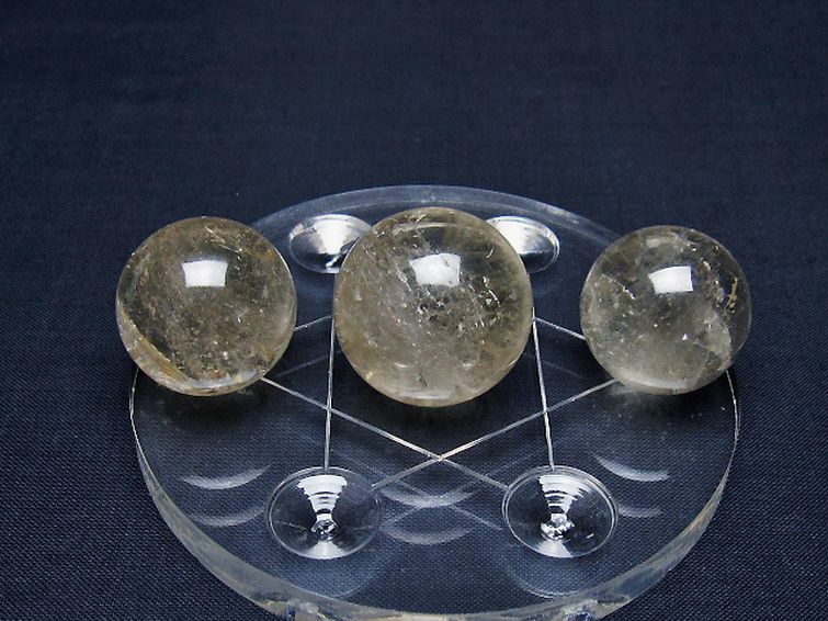 ヒマラヤ水晶 丸玉 七星陣 26mm [t602-2701] 2枚目