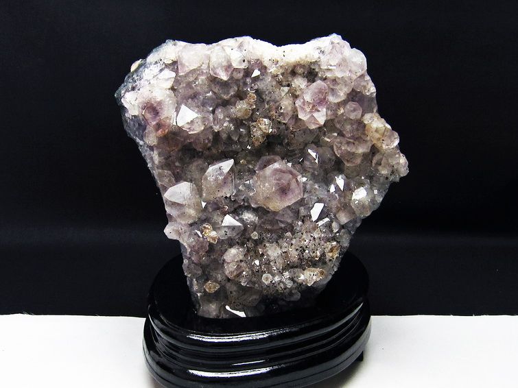 アメジストクラスター ハート❤︎タイチン入り 台座付き 台座付き♡アメジスト ハート型31◇Amethyst◇天然石・鉱石