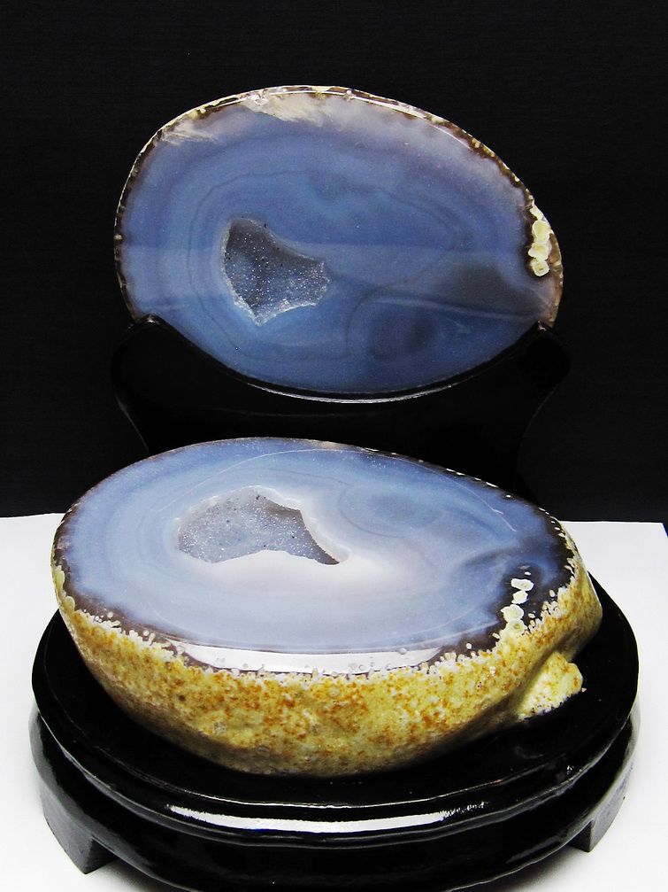 2.8Kg ペア水晶トレジャーメノウ [t604-7607] 1枚目