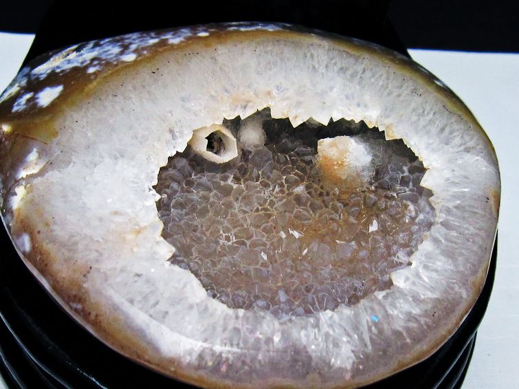 ペア水晶トレジャーメノウ[T604-7689] 2枚目