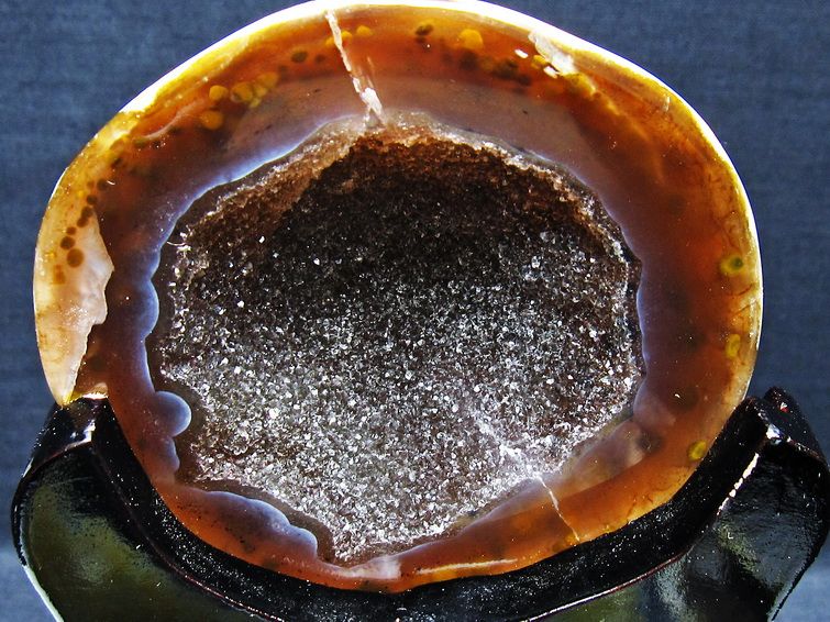 ペア水晶トレジャーメノウ[T604-7695] 3枚目