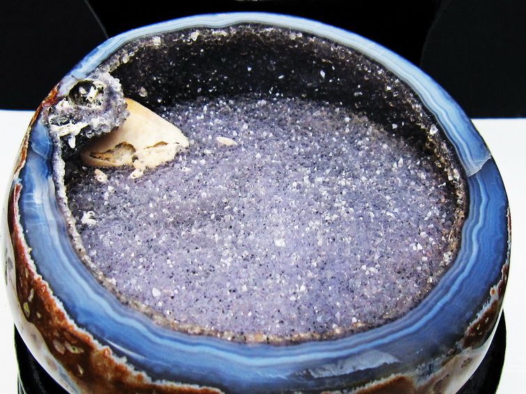 1.1Kg ペア水晶トレジャーメノウ[T604-7712] 2枚目