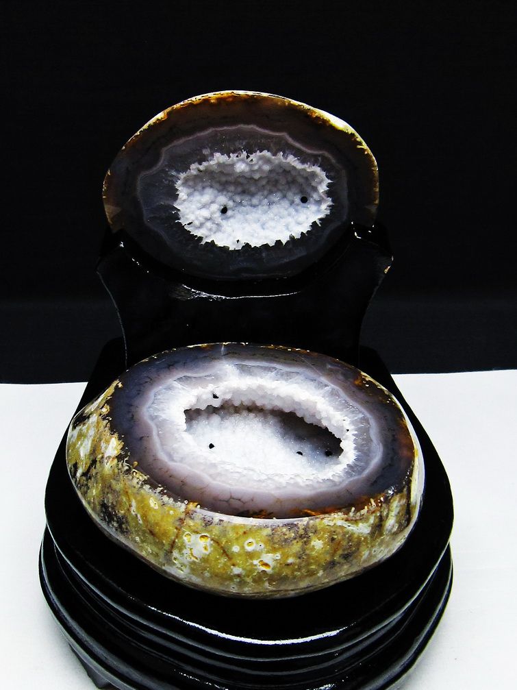 ペア水晶トレジャーメノウ[T604-7715] 1枚目