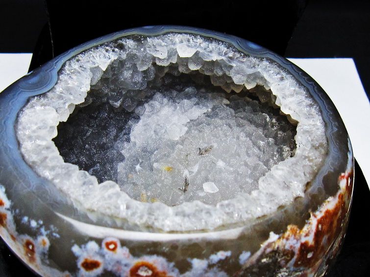 1.1Kg ペア水晶トレジャーメノウ[T604-7725] 2枚目