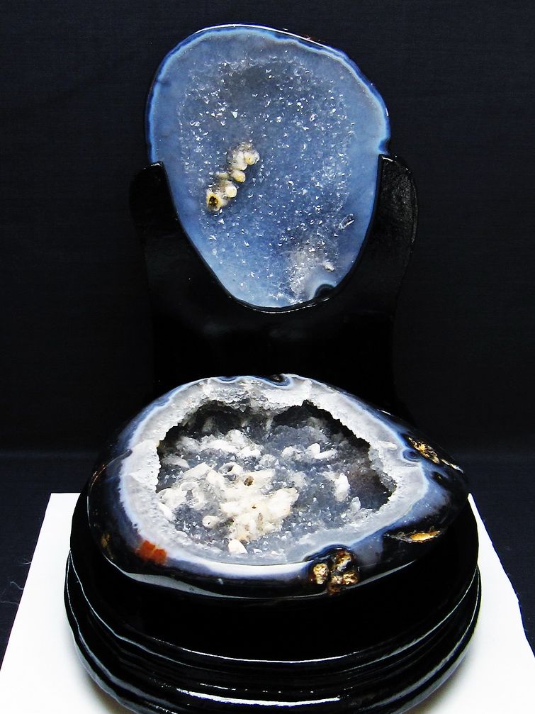 2.2Kg ペア水晶トレジャーメノウ[T604-7727] 1枚目