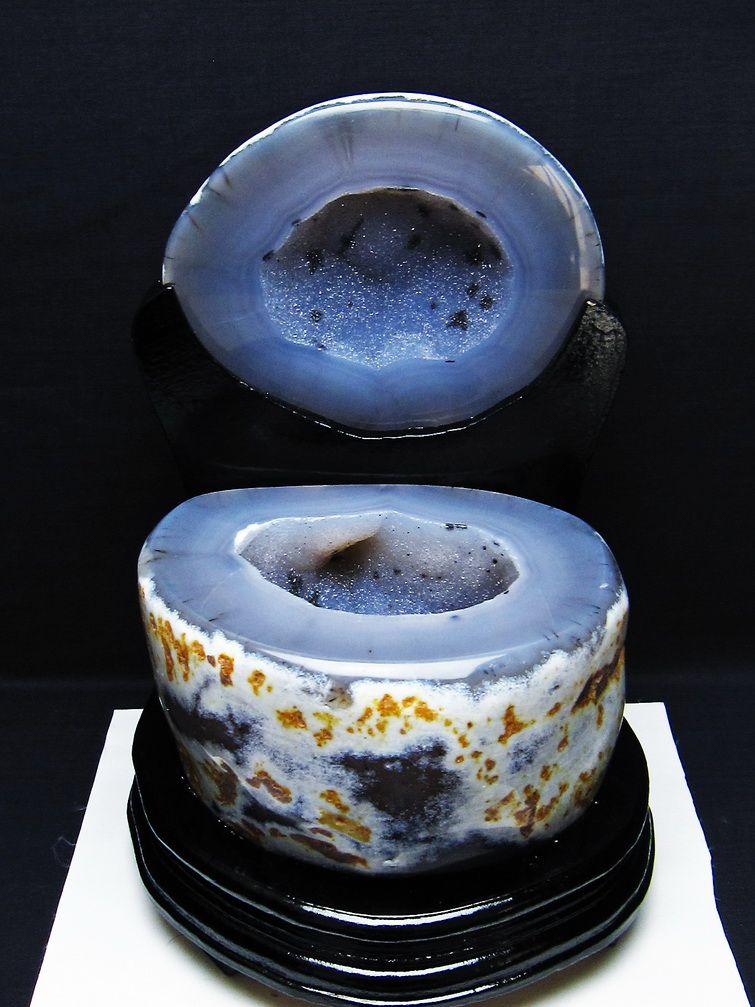 4.9Kg ペア水晶トレジャーメノウ[T604-7728] 1枚目