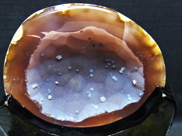 ペア水晶トレジャーメノウ[T604-7781] 3枚目