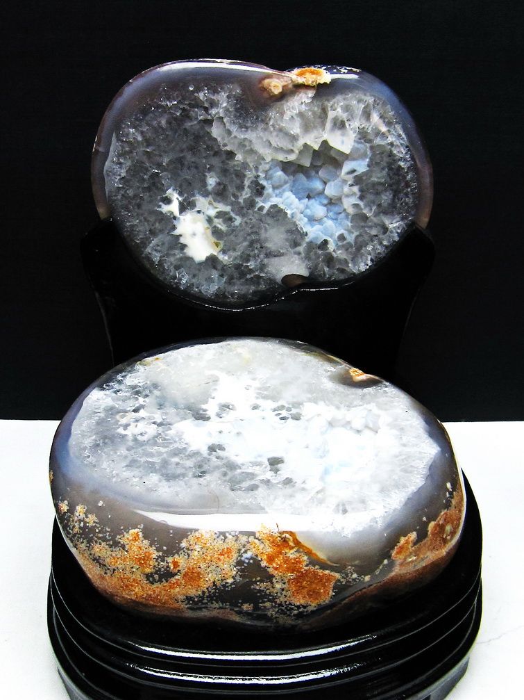 2Kg ペア水晶トレジャーメノウ [t604-7859] 1枚目