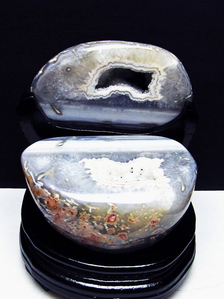 2.3Kg ペア水晶トレジャーメノウ [t604-7864] 1枚目