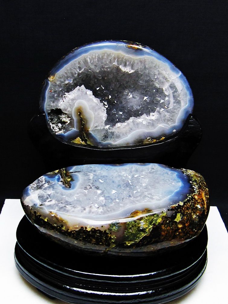 3.3Kg ペア水晶トレジャーメノウ [t604-7966] 1枚目