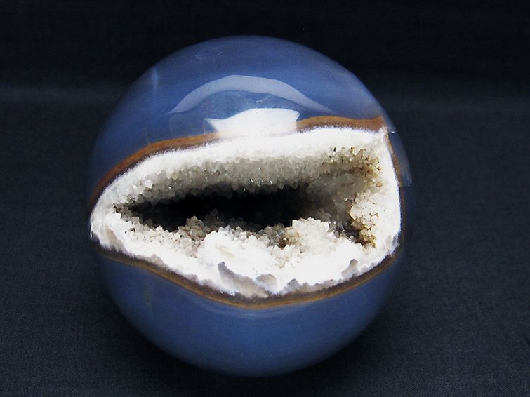 アゲート笑口 丸玉 82mm [t610-12388] 1枚目