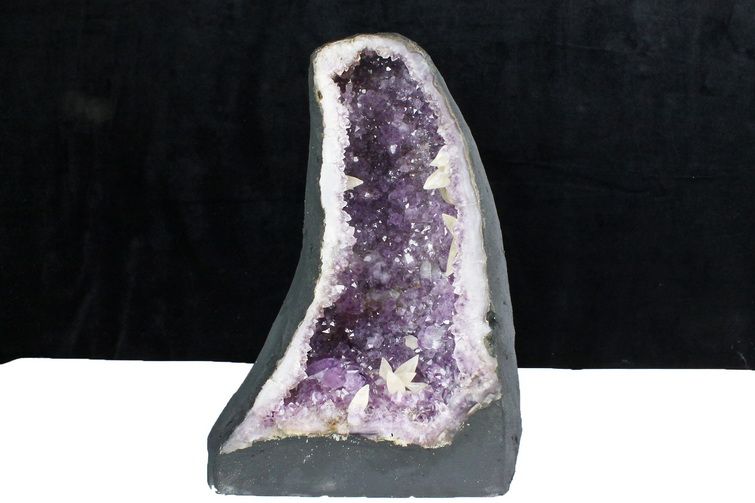 14.7Kg ブラジル産 カルサイトアメジストドーム 同梱不可 [t611-10602]