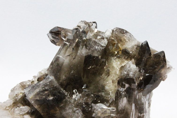 ブラジル産 モリオン 純天然 黒水晶 クラスター[T618-7068] 3枚目
