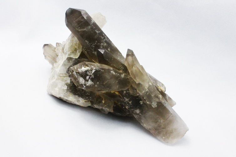 ブラジル産 モリオン 純天然 黒水晶 クラスター[T618-7070] 1枚目