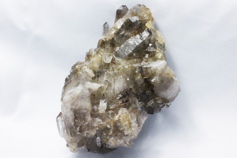 ブラジル産 モリオン 純天然 黒水晶 クラスター[T618-7072] 1枚目