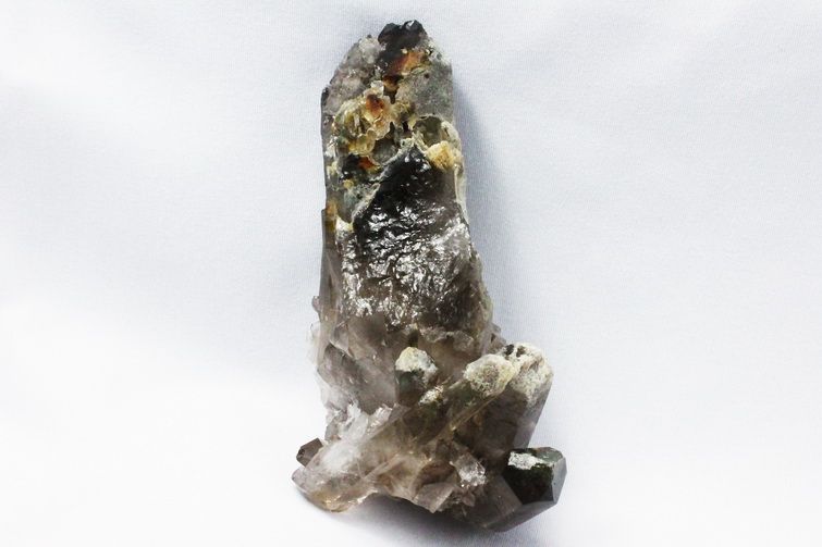 ブラジル産 モリオン 純天然 黒水晶 クラスター[T618-7078] 1枚目