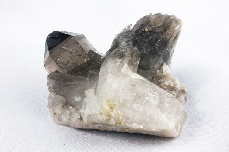 ブラジル産 モリオン 純天然 黒水晶 クラスター[T618-7133] 1枚目