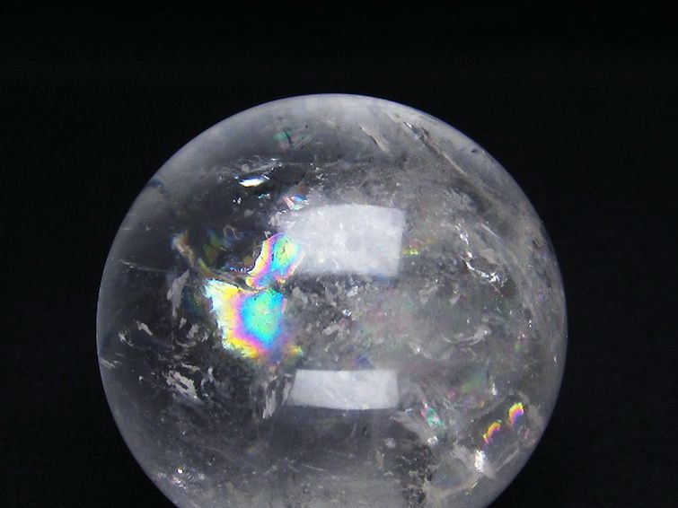 虹入り ヒマラヤ水晶 丸玉 66mm [T62-14145] 2枚目