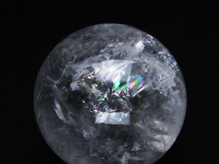 虹入り ヒマラヤ水晶 丸玉 58mm [t62-14980]