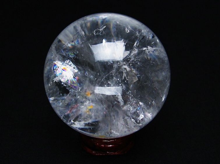 虹入り ヒマラヤ水晶 丸玉 51mm [T62-14988] 3枚目