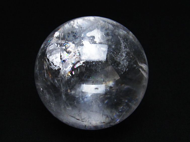 虹入り ヒマラヤ水晶 丸玉 63mm [T62-15002] 1枚目