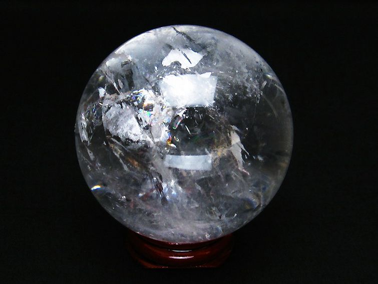 虹入り ヒマラヤ水晶 丸玉 63mm [T62-15002] 3枚目