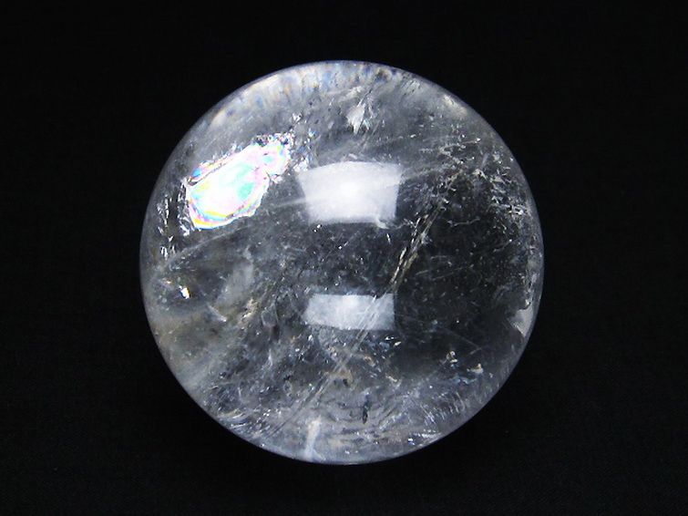 虹入り ヒマラヤ水晶 丸玉 52mm [T62-15022] 1枚目